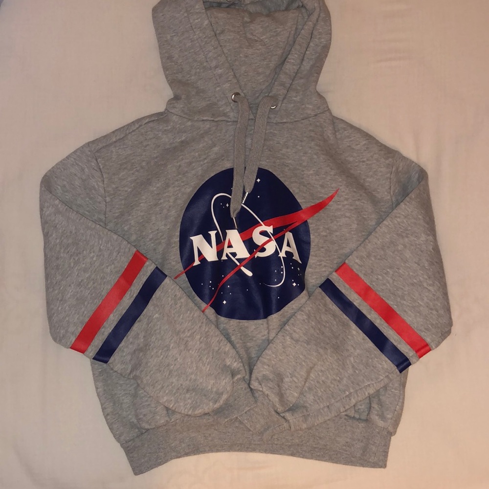 GREY NASA H&M HOODIE
